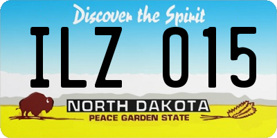 ND license plate ILZ015