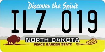 ND license plate ILZ019