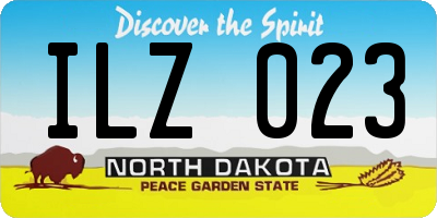 ND license plate ILZ023