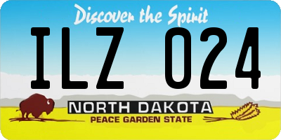 ND license plate ILZ024