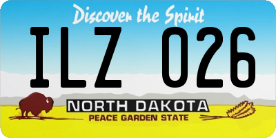 ND license plate ILZ026