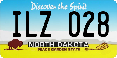 ND license plate ILZ028