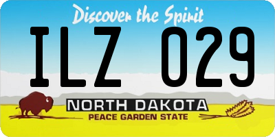 ND license plate ILZ029