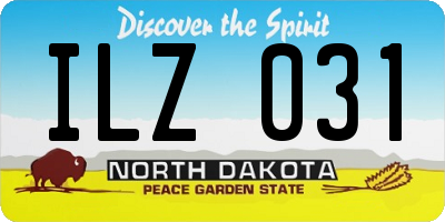 ND license plate ILZ031