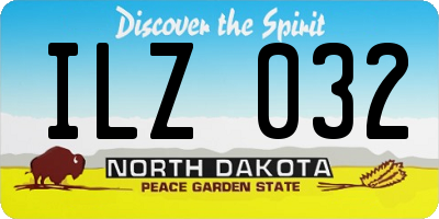 ND license plate ILZ032
