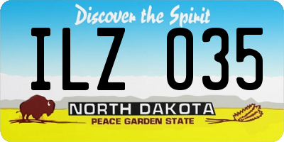 ND license plate ILZ035