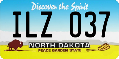 ND license plate ILZ037