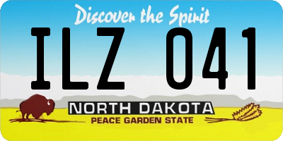 ND license plate ILZ041