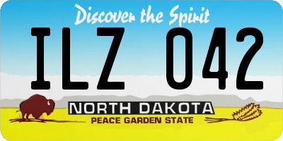 ND license plate ILZ042