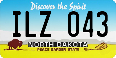 ND license plate ILZ043