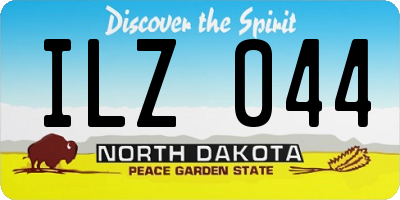 ND license plate ILZ044