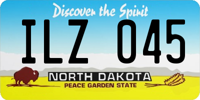 ND license plate ILZ045