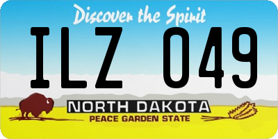 ND license plate ILZ049