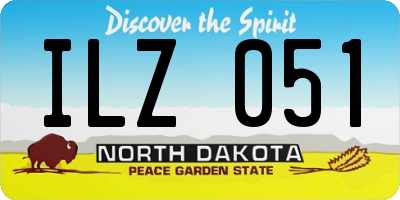 ND license plate ILZ051