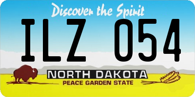 ND license plate ILZ054