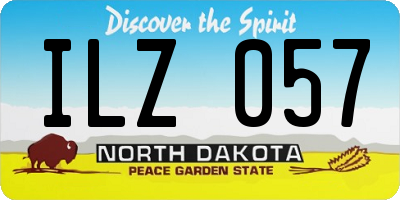 ND license plate ILZ057