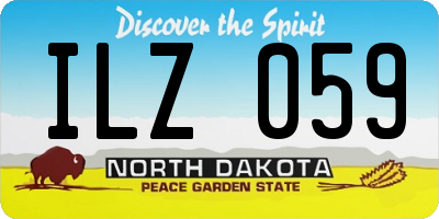 ND license plate ILZ059