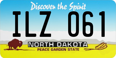 ND license plate ILZ061