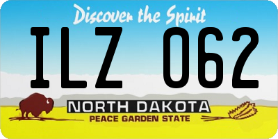ND license plate ILZ062