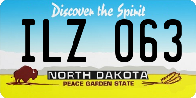 ND license plate ILZ063