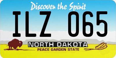 ND license plate ILZ065