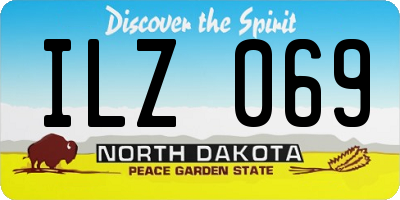 ND license plate ILZ069