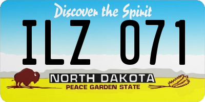 ND license plate ILZ071