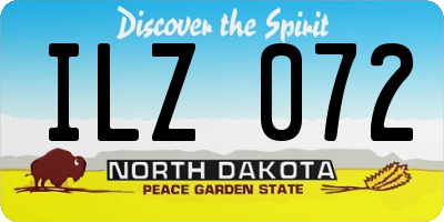 ND license plate ILZ072