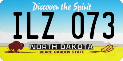 ND license plate ILZ073