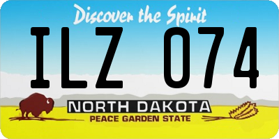 ND license plate ILZ074