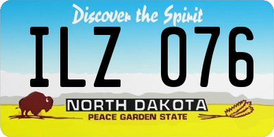 ND license plate ILZ076