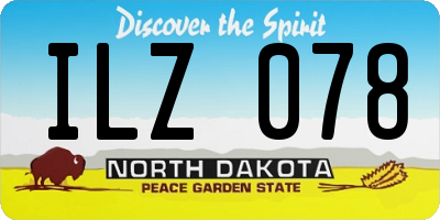 ND license plate ILZ078