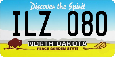 ND license plate ILZ080