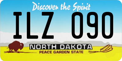 ND license plate ILZ090
