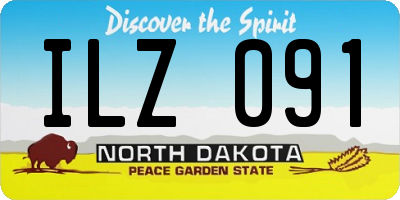 ND license plate ILZ091
