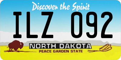 ND license plate ILZ092