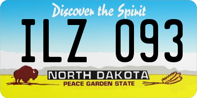 ND license plate ILZ093