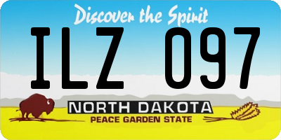 ND license plate ILZ097