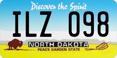 ND license plate ILZ098