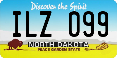 ND license plate ILZ099