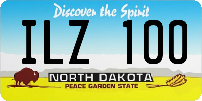 ND license plate ILZ100