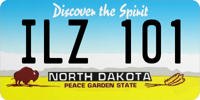 ND license plate ILZ101