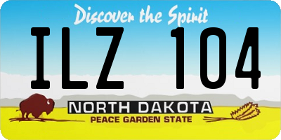 ND license plate ILZ104