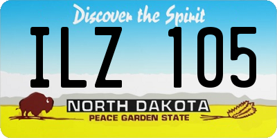 ND license plate ILZ105