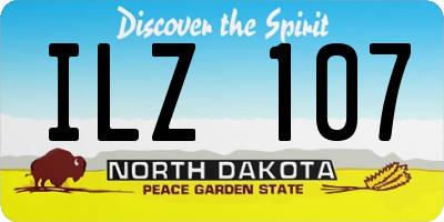 ND license plate ILZ107
