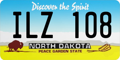 ND license plate ILZ108