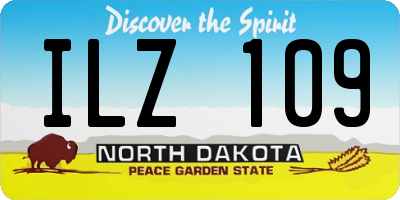 ND license plate ILZ109