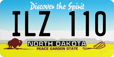 ND license plate ILZ110