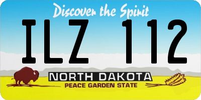 ND license plate ILZ112