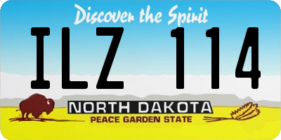 ND license plate ILZ114
